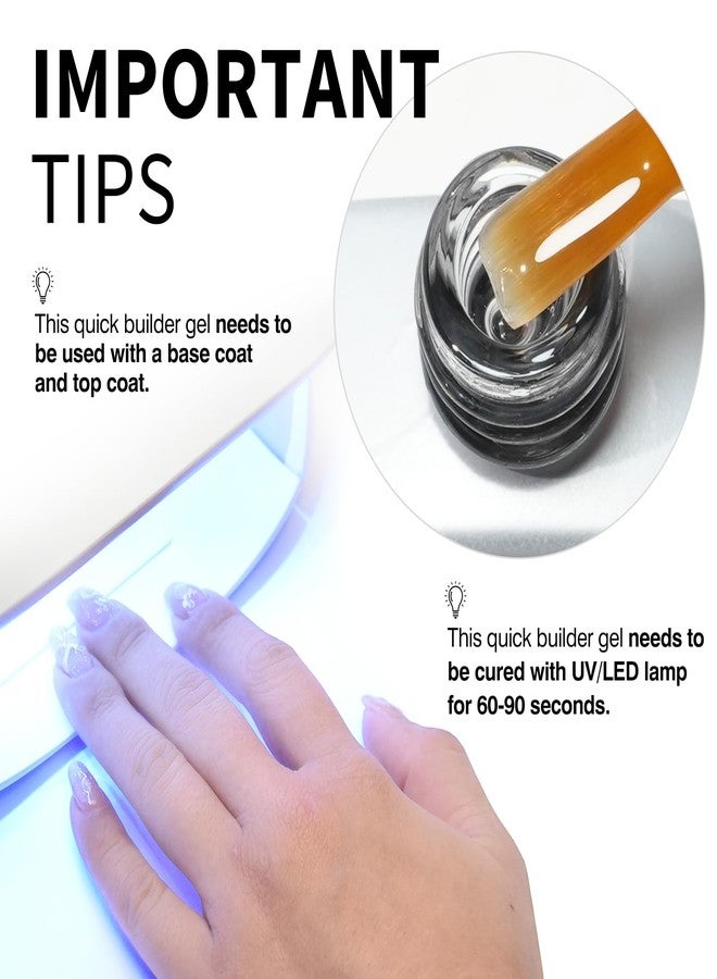 CANNI Quick Builder Nail Gel for Nails – 9ML Clear Soak-Off Nail Strengthening Gel for Apex Building DIY UV LED Manicure - Image 5